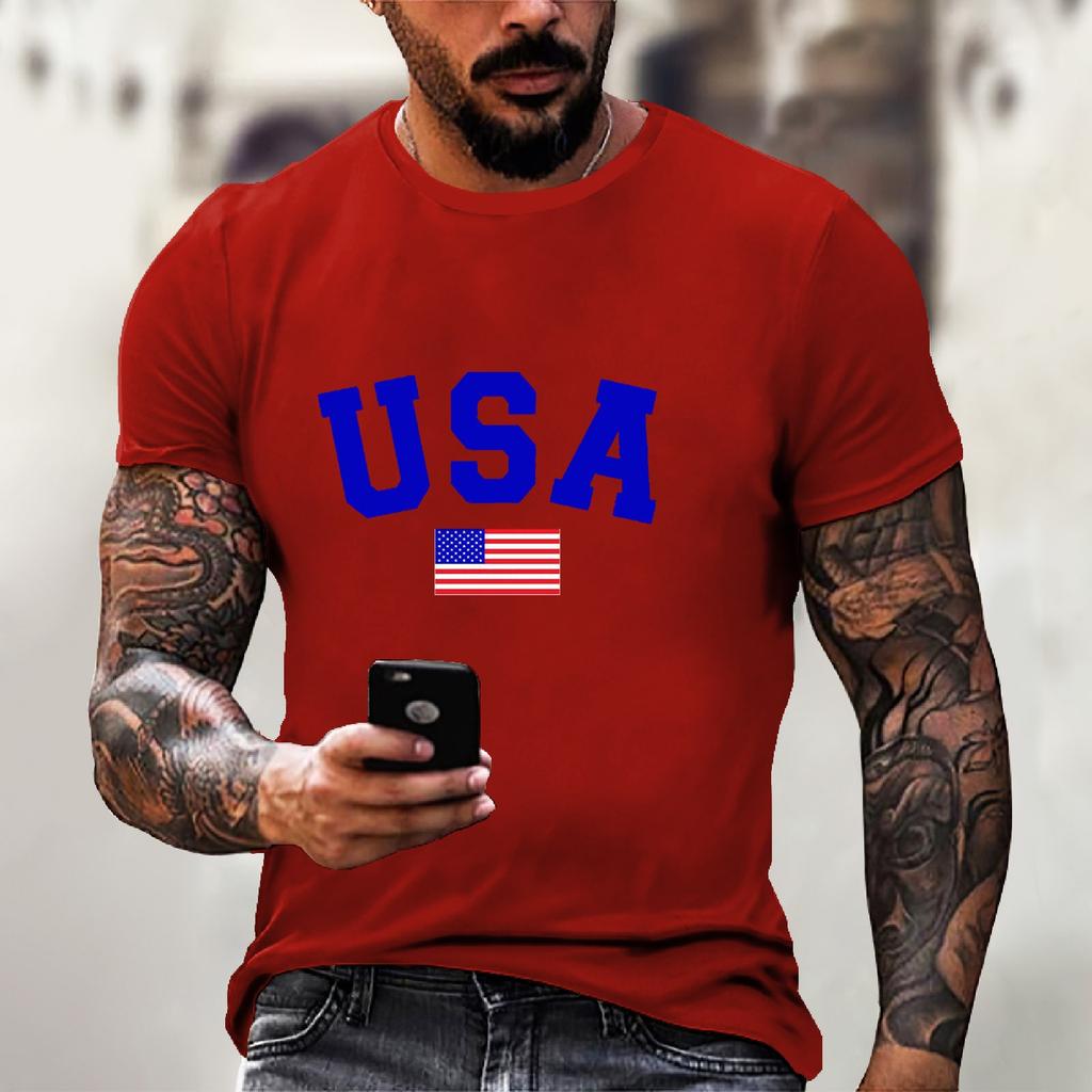 Męski T-shirt z krótkim rękawem z nadrukiem na Dzień Niepodległości