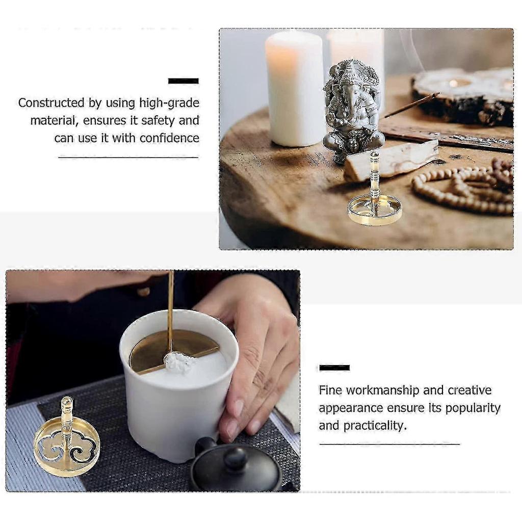 Incense Press Mold Brass Incense Ash Press Seal Incense Making Tool Kit Lotus Incense Cone Molds For Diy Fragrance Accessory (golden A) - RIpj