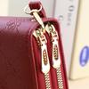 Women's Double Zipper Phone Wallet - Large Capacity Handheld Coin Purse for Students