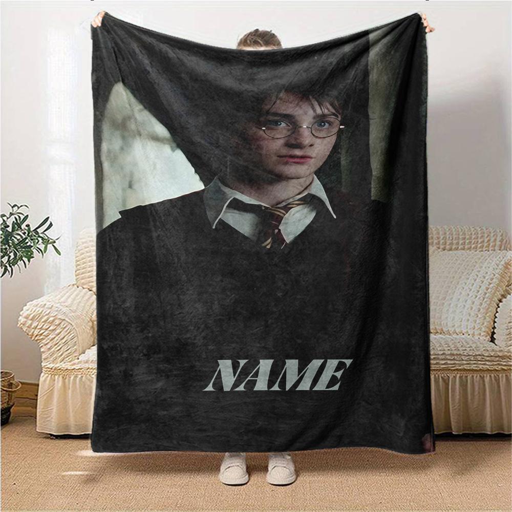 Custom Name "Harry Potter's Magical Adventure" blanket for Couch & Bed, Plush Cozy Fuzzy Blanket Super Soft & Warm Blankets for Fall and Winter. 09081