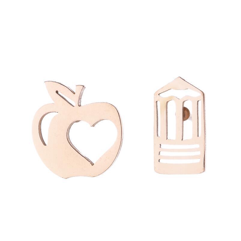 Korean Retro Gingerbread Mermaid & Human Face Asymmetrical Earrings