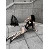 Kkx European and American Sexy Gyaru Style Irregular Hollow Patchwork Waist-Exposed Low Cut Design Niche Inner wear One-Piece Top