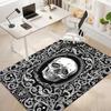 1PC Skull Dark Gothic Pattern Printed Carpet Rug for Living Room Bedroom Home Sofa Decoration,Non-slip Floor Mat Floor Mat