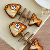 Wooden Fishbone Cat Teething Toy Double-Sided Grilled Cuttlefish Chew Silvervine Stick Dental Health Teeth Cleaning Interactive Toy Pet Supplies