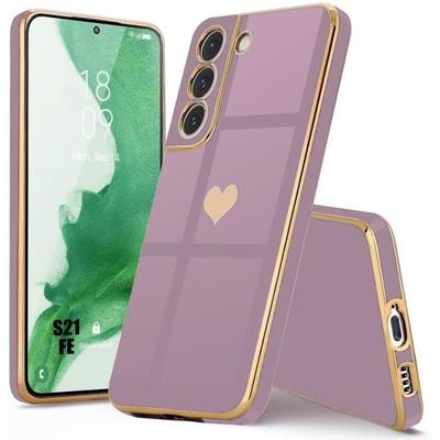 Case - BOOLING - for Samsung Galaxy S21 FE - Purple - Silicone - Shockproof Protection