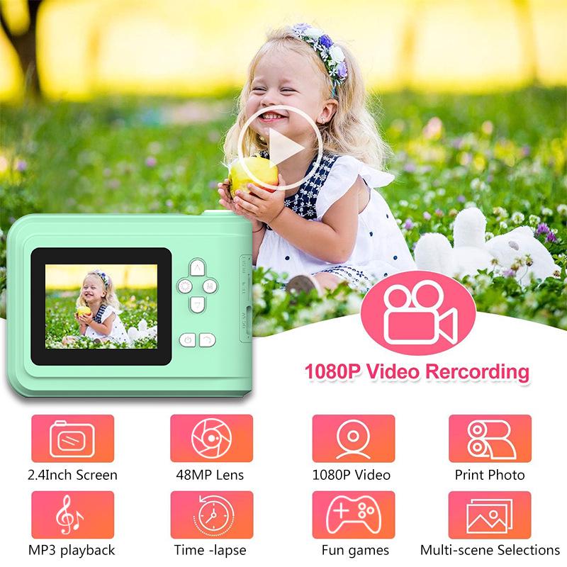 Kids' Instant Print Digital Camera - Fun Toy for Photos