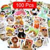 100Pcs DIY Cat Stickers PVC Kawaii Stickers Cute Funny Stickers  Kids Sticker