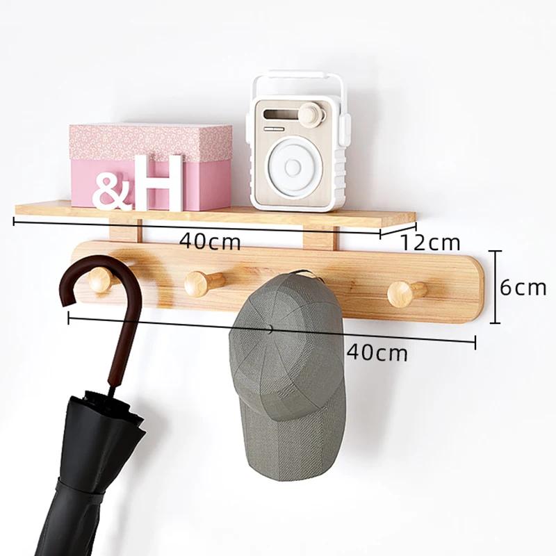 

Wall Mounted Clothes Organizer Racks Multipurpose Bag Scarf Coat Hanging Hooks Entrance Hall Living Room Clothing Storage Shelf