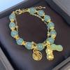 Retro Fortune Jade Bracelet: Ancient Style Lucky Charm for Prosperity and Elegance
