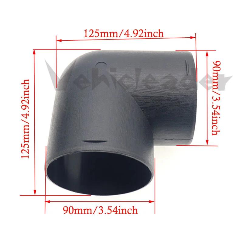 42/60/75/90mm Plastic L-Shaped Air Pipe Elbow Outlet Connector For Webasto Eberspaecher Diesel Parking Car Heater Accessories