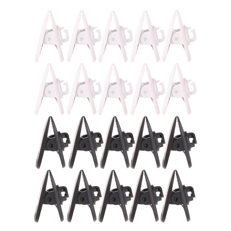 30Pcs/Set Cable Cord Clip Clamp Collar Lapel Shirt Holder for Headphone Earphone