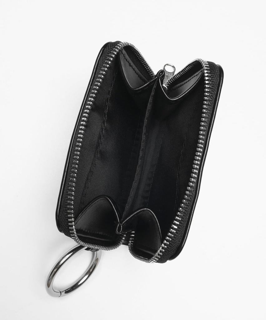 Oval Logo Faux Leather Coin and Card Case Oval Logo Faux Leather Coin and Card Case