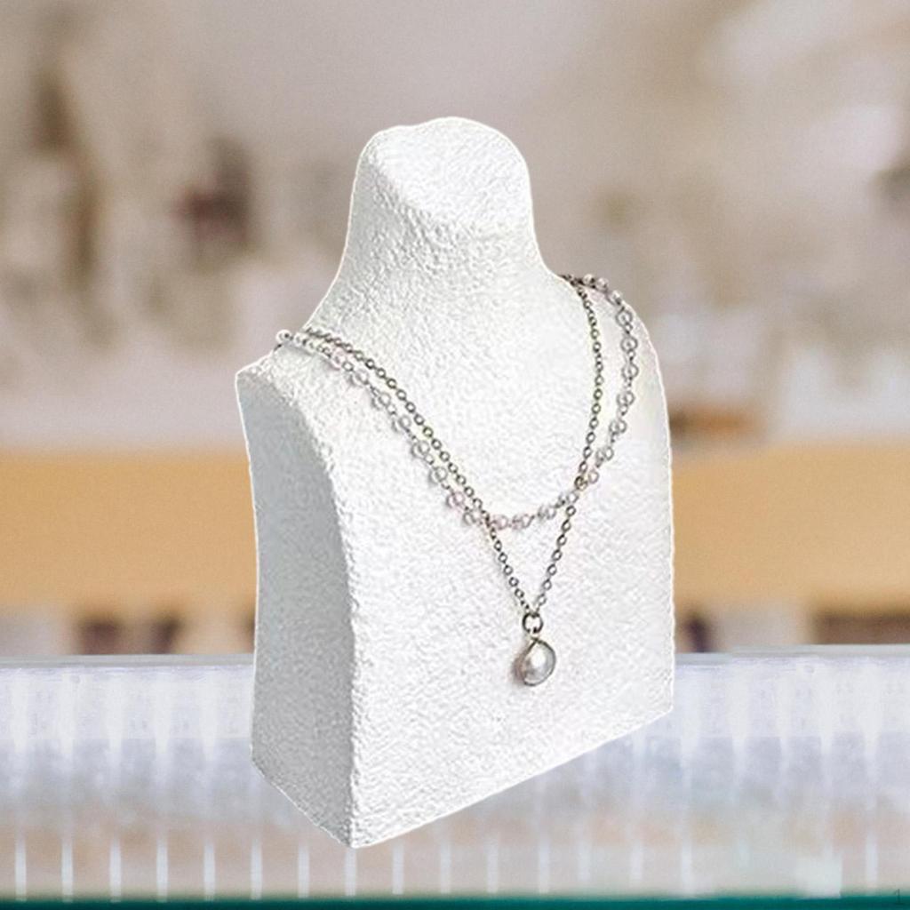 Jewelry Bust Display Holder Organizer Tabletop Home Ornament Retail Store Stable Elegant