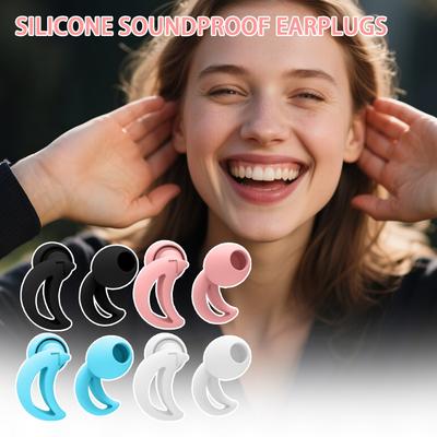 Soundproof Sleep Earplugs, Super Soft Noise-reducing Silicone Earplugs, Reusable, Suitable For Sleeping, Swimming, Working And Studying,1pair,