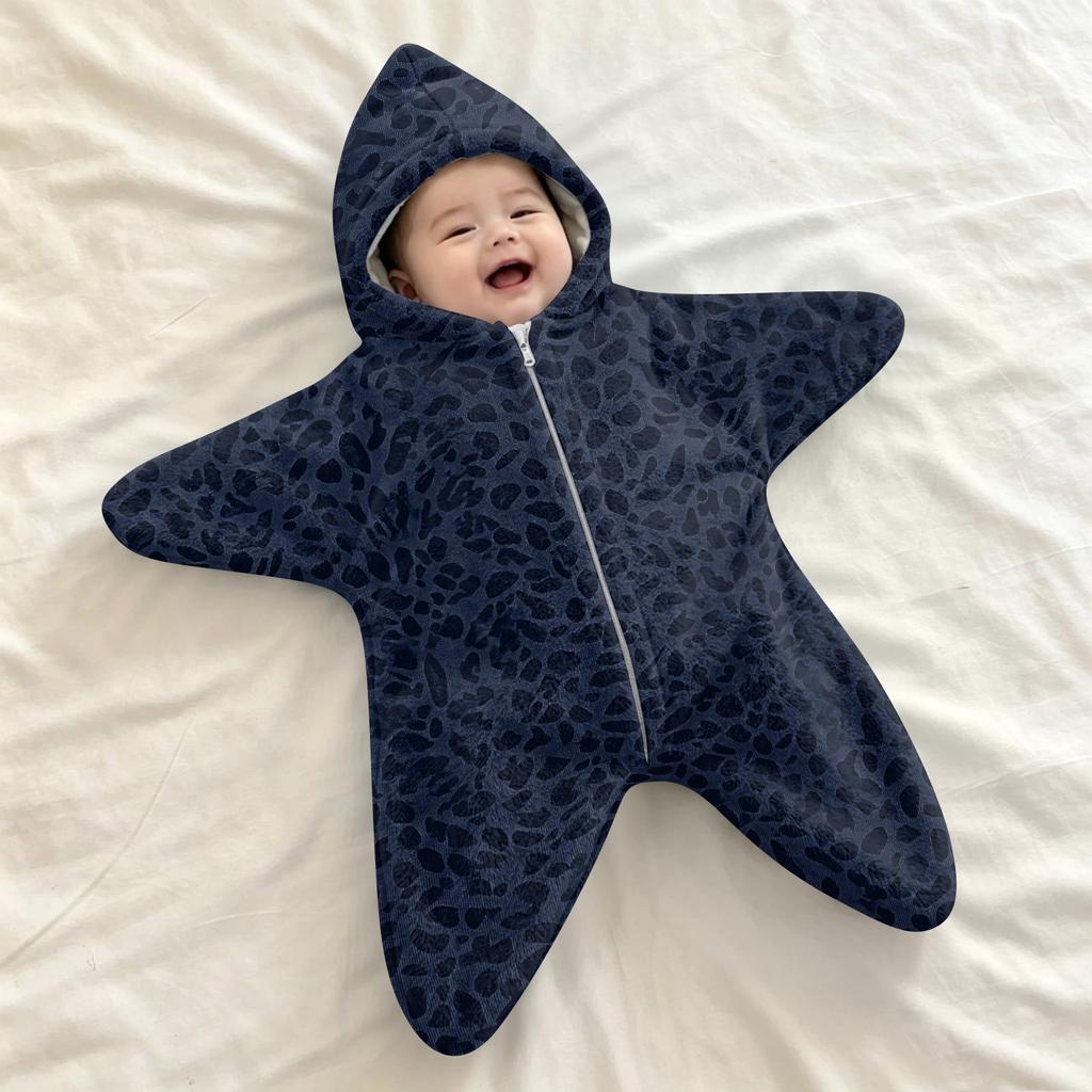 Infant Flannel Swaddle Blanket with Leopard and Polka Dot Print and, Sleep Sack Wrap, Cozy Travel Swaddle for Outdoor Use