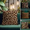 Leopard Print Fashion Cushion Cover Natural Linen Pillow Case DoubleSided Print Decorative Sofa Pillowcase Home Decor Gift