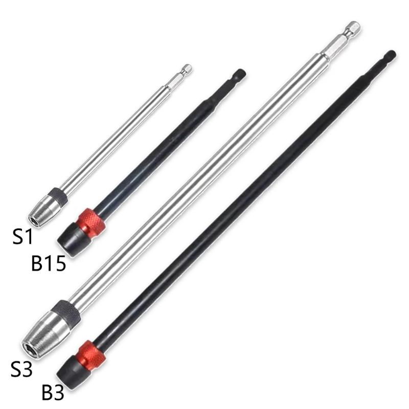 Quick Changes Hexagonal Shank Bit Holder Extension Bar with Extended Reach Suitable for Tight Spaces Enhances Durability