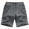 Men's Quick-Dry Ice Silk Sport Shorts - Casual Mid-Length Beach and Running Wear, Plus Size Available
