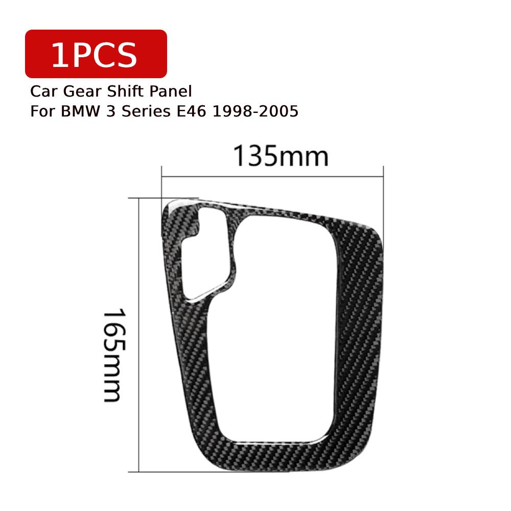 

1/2PCS Car Gear Shift Panel Carbon Fiber Gear Shift Control Panel Cover Trim for BMW 3 Series E46 1998-2005