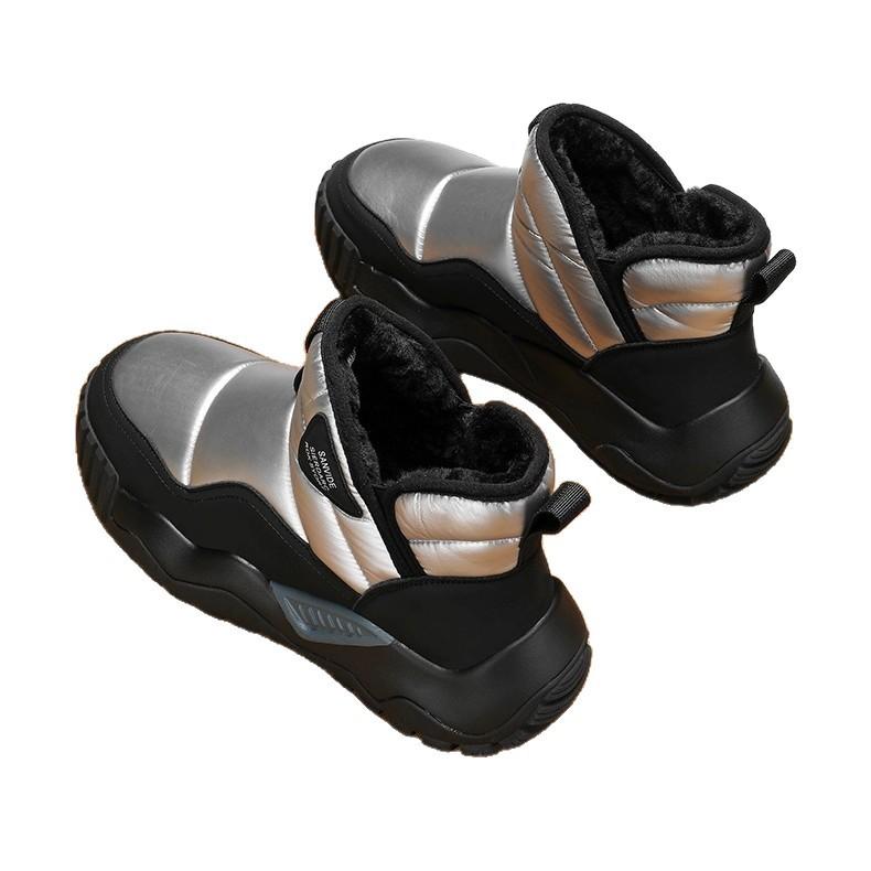 Snökängor vinter nya plattform brödskor sammet varma bomullsskor bekväma och lätta enkla herrskor