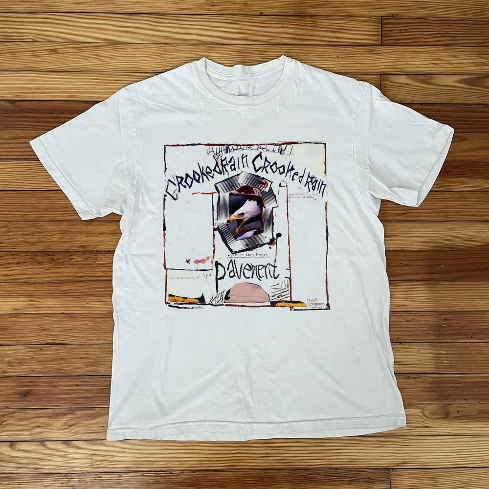 Pavement CROOKED RAIN CROOKED RAIN White All Size Unisex T-Shirt Unisex T-Shirt XXXL