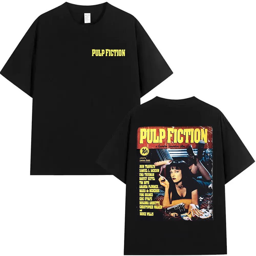 

Vintage Pulp Fiction Movie Graphic T Shirts Men Women High Quality Fashion Oversized Cotton T-shirt Yk2 Harajuku Clothing Tsh... 5XL
