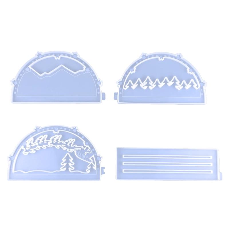 

Reindeer Sleigh Resin Silicone Mold Christmas Ornaments Epoxy Resin Mold for Casting Home Decorations Christmas Supplies 1