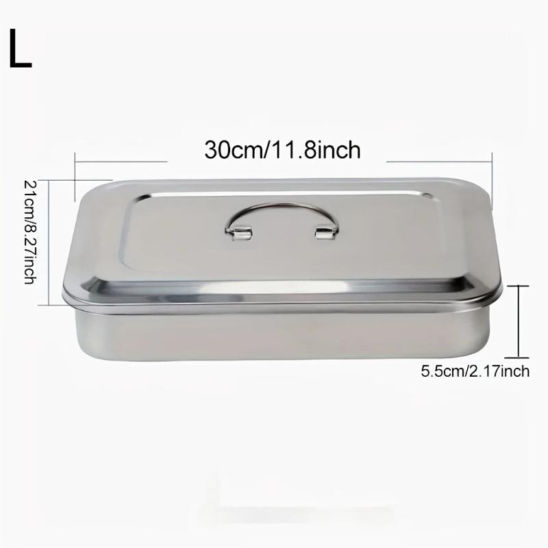 Dental Tray Surgical Nursing Lid Medical Equipment Steriliser Container For Dentist Storage Box Stainless Steel Instrument