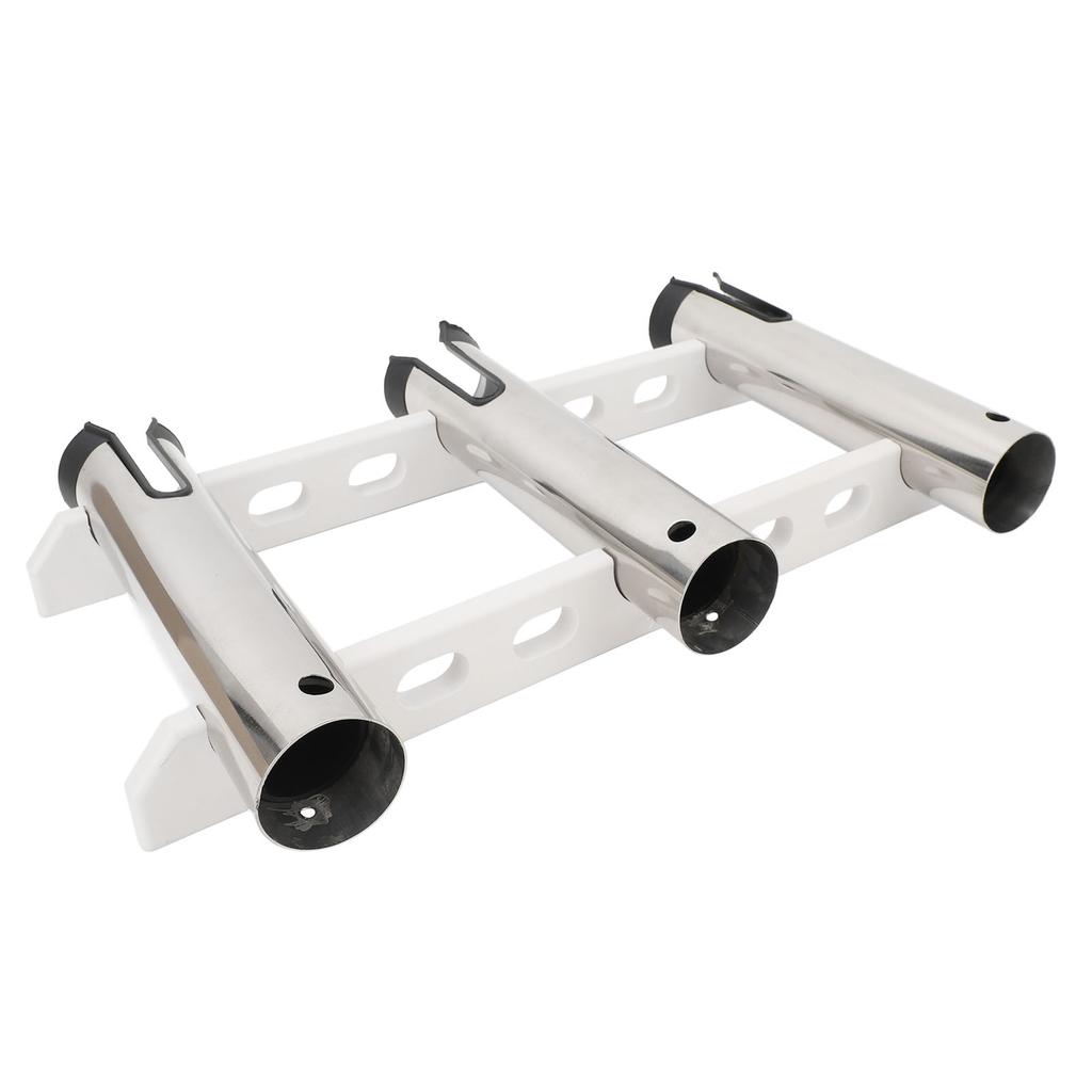 Boat Fishing Rod Holder 3 Link Tubes Stainless Steel Fishing Rod Rack for Marine Yacht Camper RV Fishing Boat