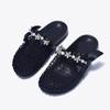 Fashion Flats Women Slippers Crystal Fashion Shoes Slingback Casual Shoes Summer Cozy Woman Sandals 2025 Designer Trend Zapatos Female