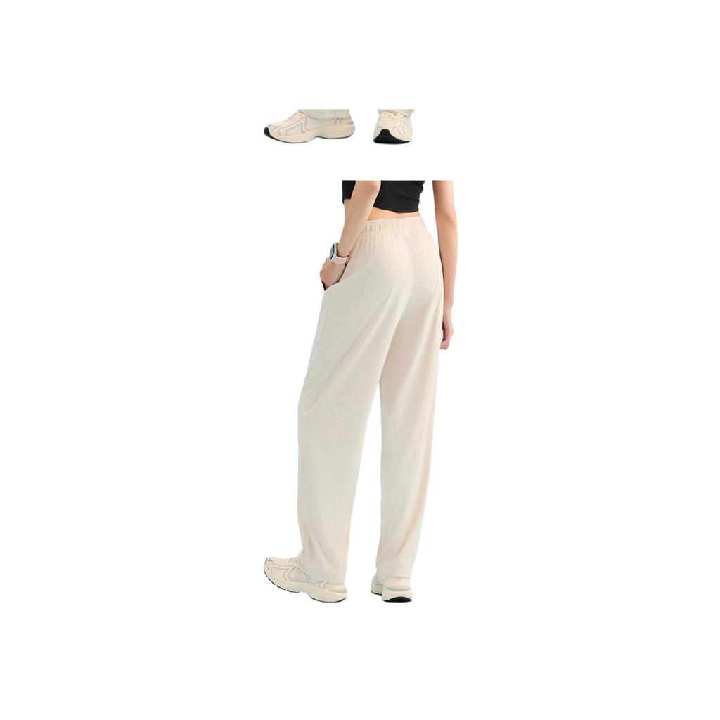 Anta Training Series Solid Color Mid-Rise Breathable Versatile Loose Sports Long Pants Women Bottoms Black 162527318-3