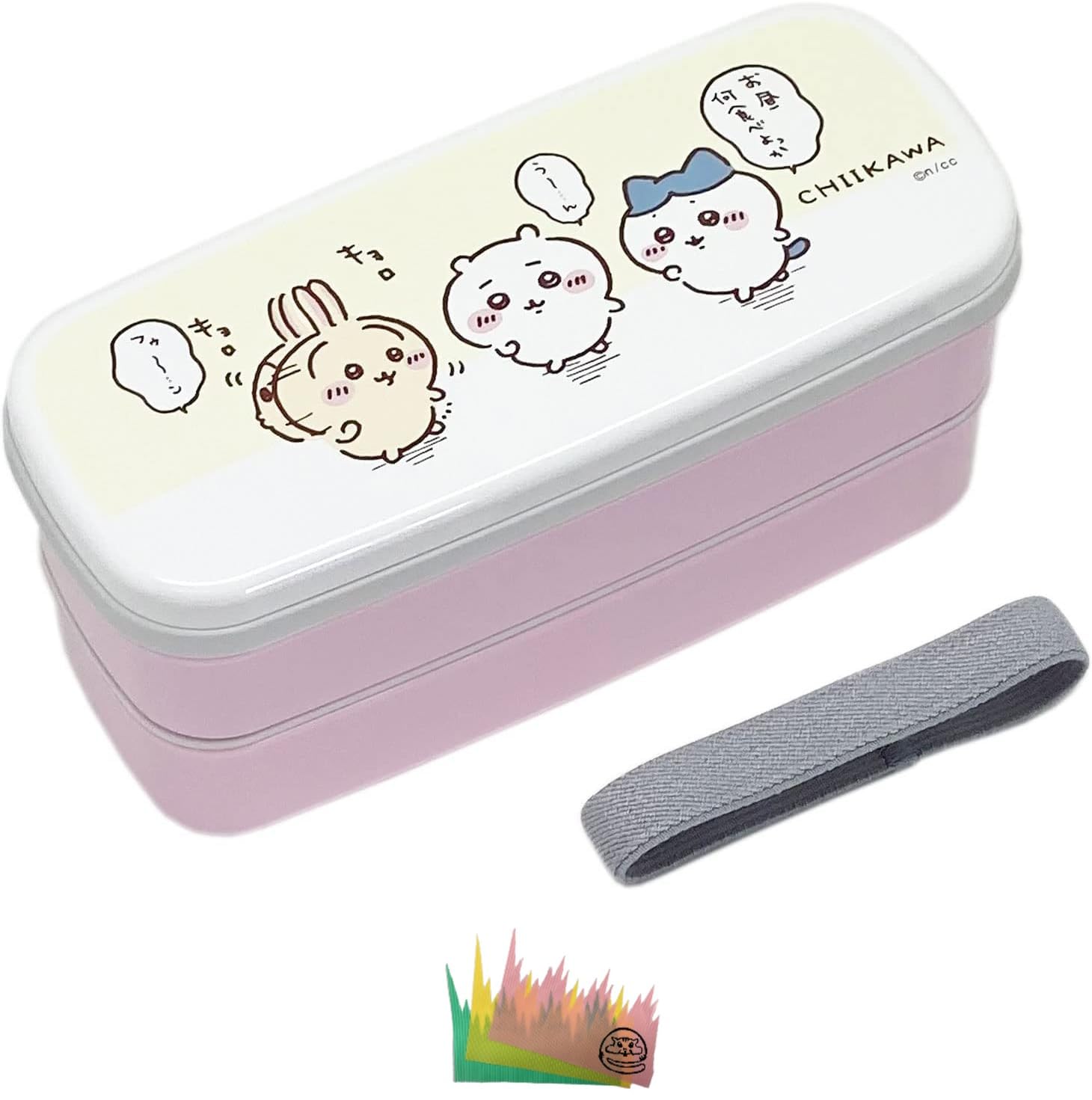

Chiikawa Bento Box, 2-Tier, Dishwasher and Microwave Safe, Made in Japan, Includes Chopsticks, 16.5cm, Top Tier 340ml, Bottom Tier 300ml, What Should