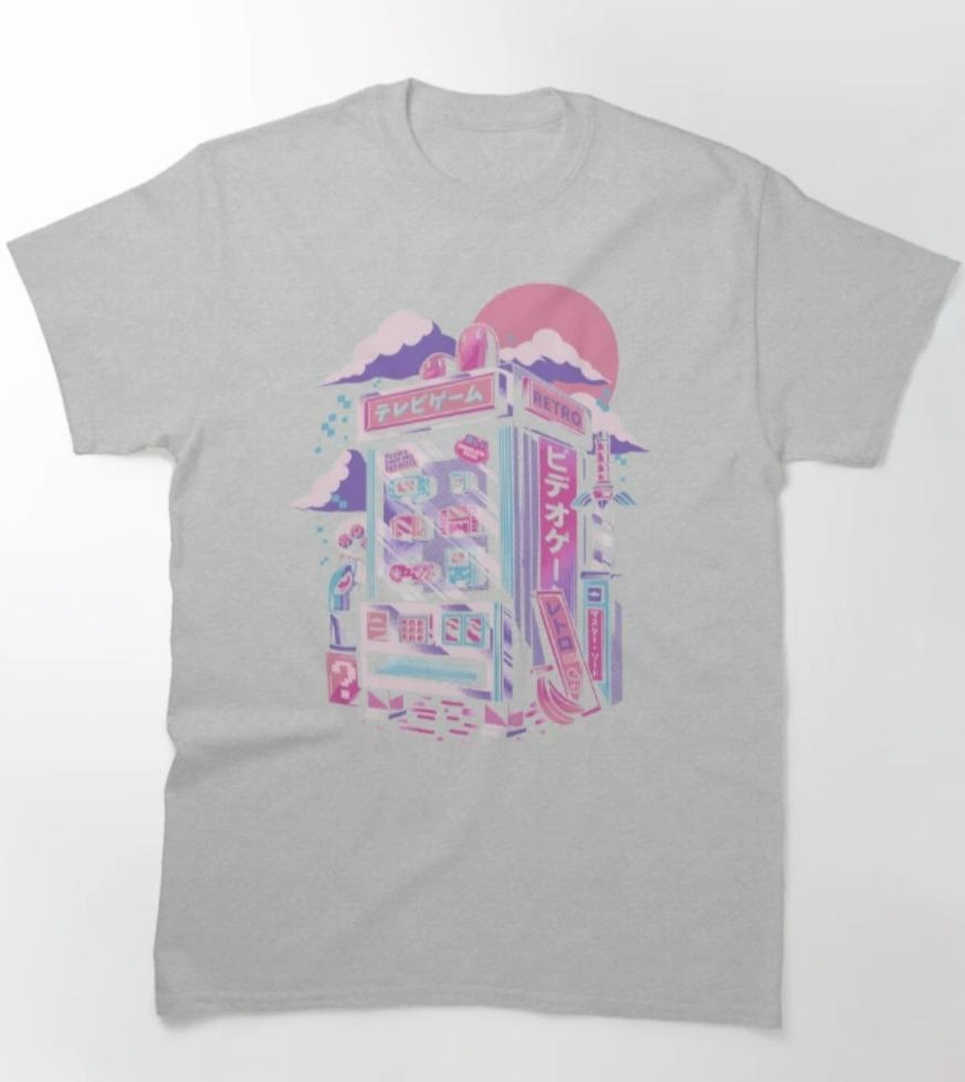 Retro-Spielautomat Klassisches T-Shirt Herrenbekleidung Amerikanischer Vintage High Street Sommer-Essential explosive09149