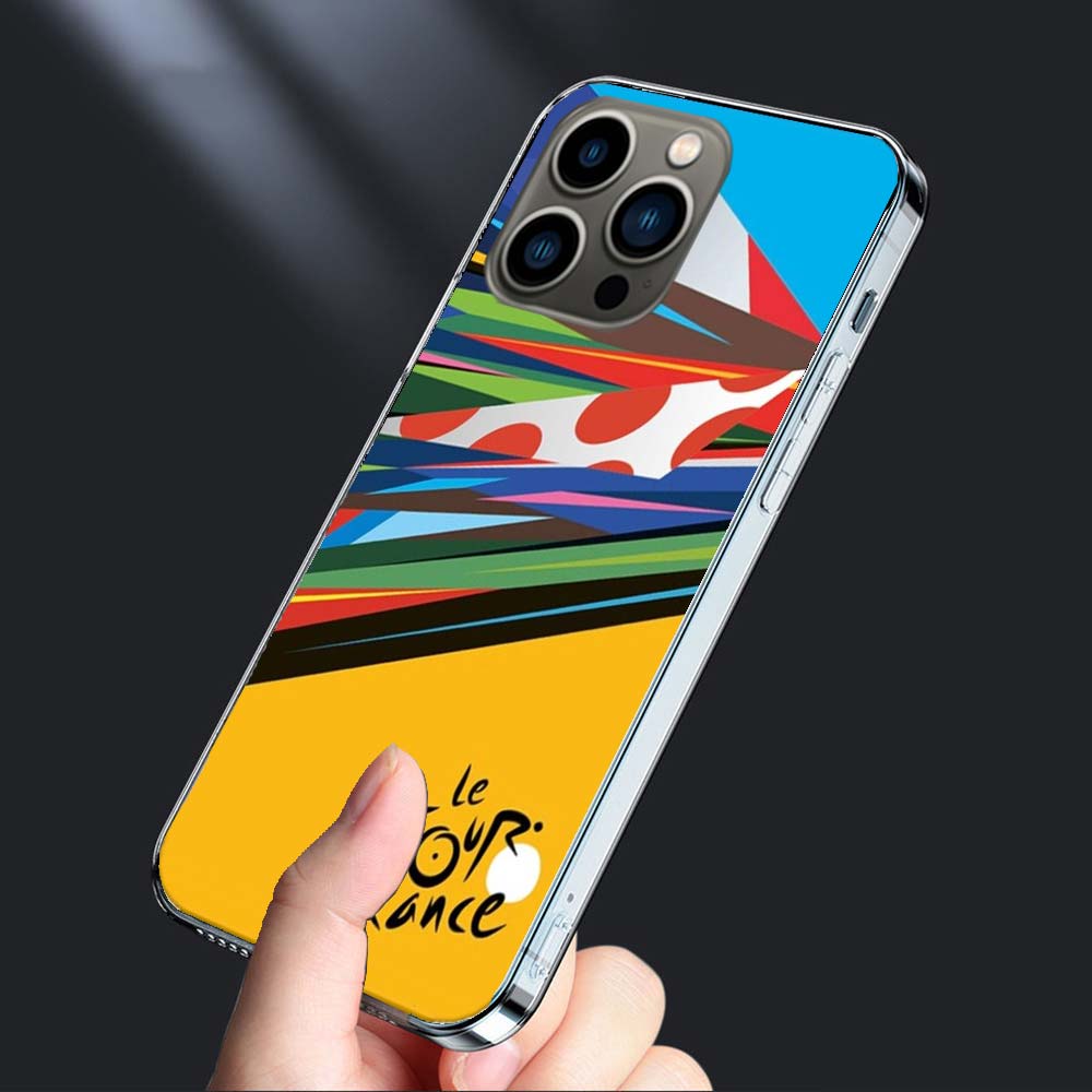 T-Tour De France Bicycle Phone Case For Iphone 16E 15 Pro 14 Plus 17E 16 17 Pro Max Air 11 12 13 Mini Shockproof Capa Cute Co