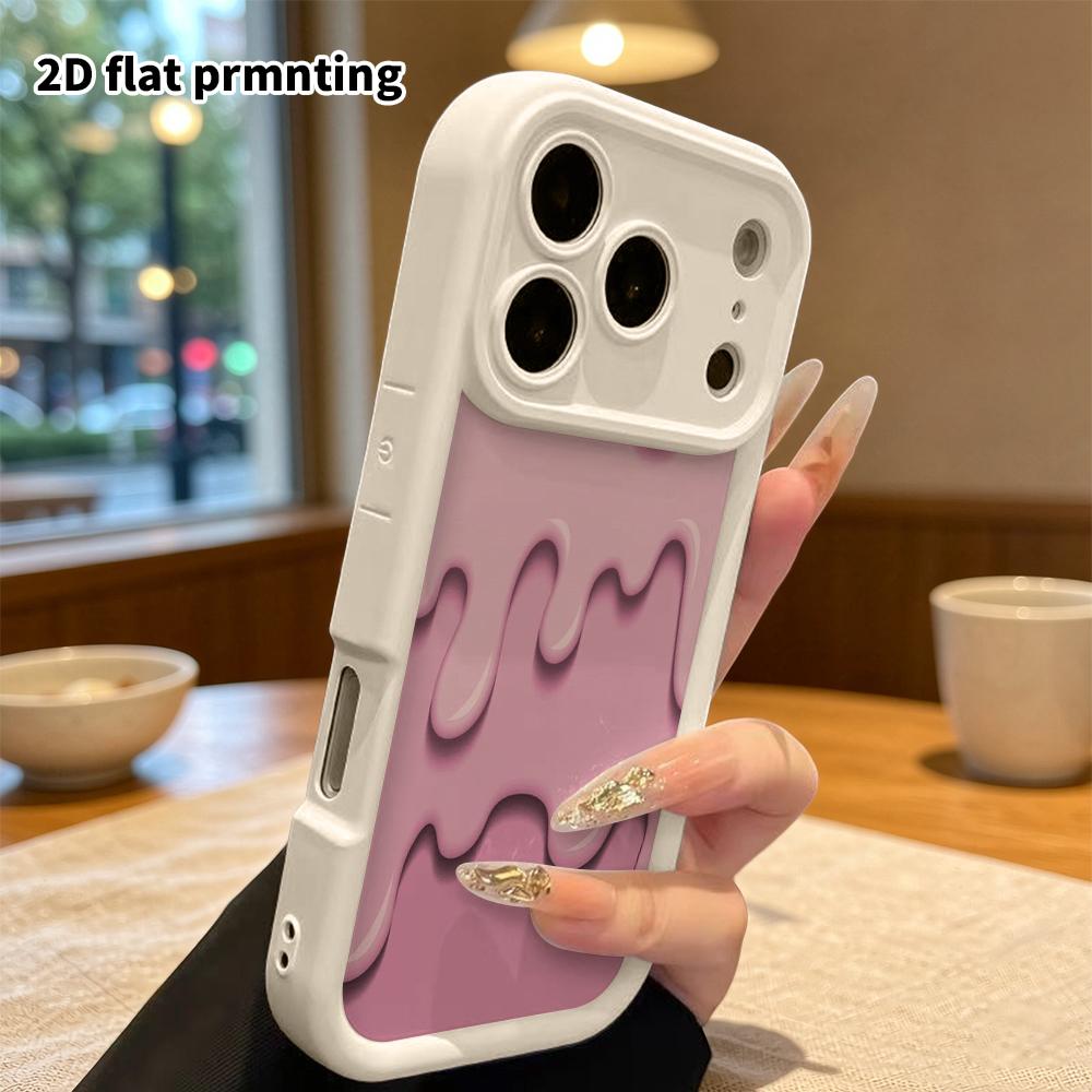 Phone case: 2D flat design suitable for iPhone 18 17 16 15 14 13 Pro protective case, fluid drop, perfect Christmas and Halloween holiday gift