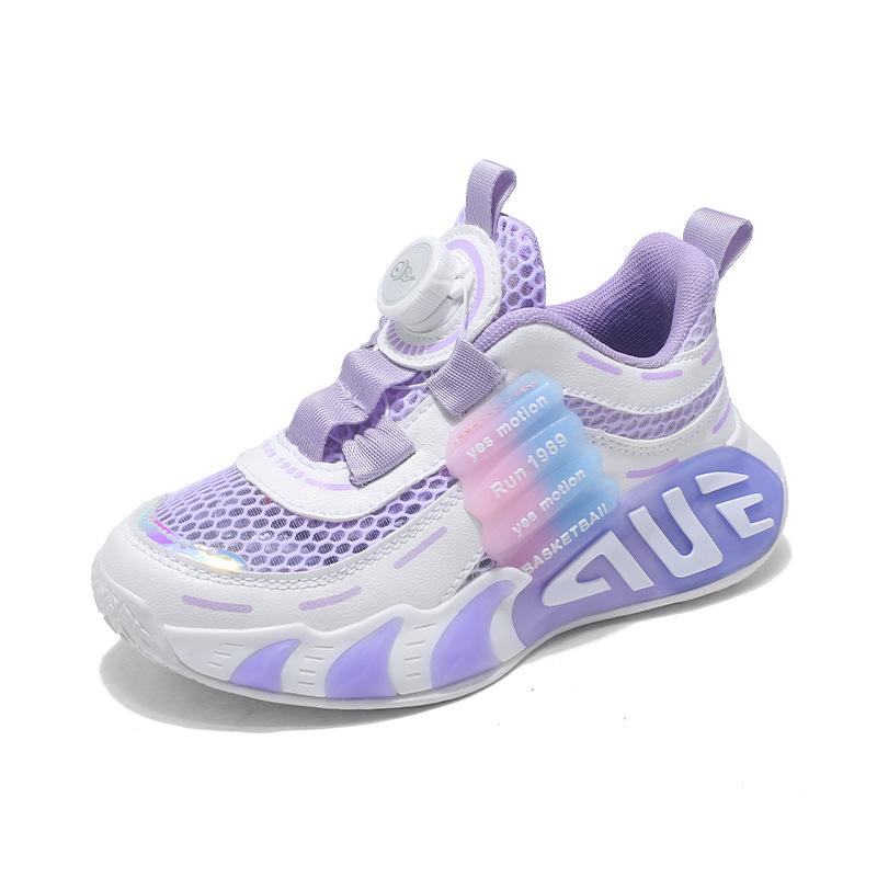 Boys' Sneakers Summer Single Mesh 2025 New Children's Breathable Mesh Shoes Middle and Older Children's Mesh Running Hollow Classmate