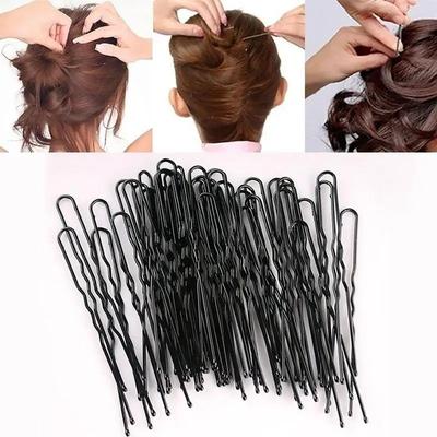 50/100 STUKS U-vormige Haarpinnetjes Krullend Golvend Klemmetjes Kapsel Ronde Neus Ballet Haar Bobby Accessoires Netklemmetjes voor Vrouwen Dames Meisjes