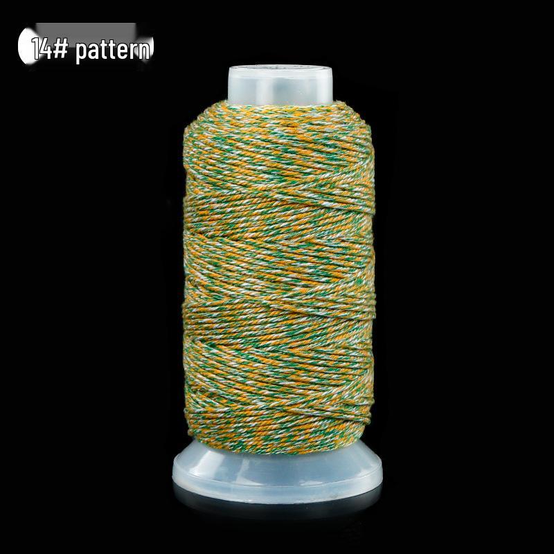 Tibetan Style Hand-Rubbed Cotton Thread Roll for Necklace Braiding & Beading DIY with Tassel 1.5mm Hand-Rubbed Cotton Thread Large Roll 14#