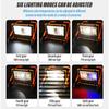 Solar LED flood light Outdoor searchlight Portable camping light Composed of 299 lamp beads With red and blue warning light