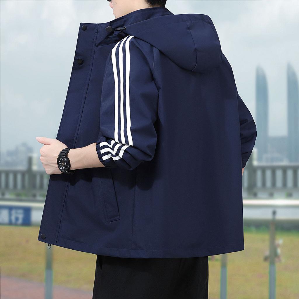 Men's Coat Men's Coat Spring Jacket Hooded Plus Size Men's Coat Men's Spring and Autumn Coat