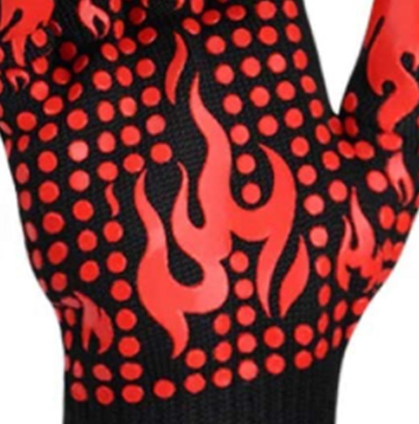 BBQ Gloves 1472 Fahrenheit  Heat Resistant Grilling Gloves Nonslip Silicone for Barbecue Cooking Baking