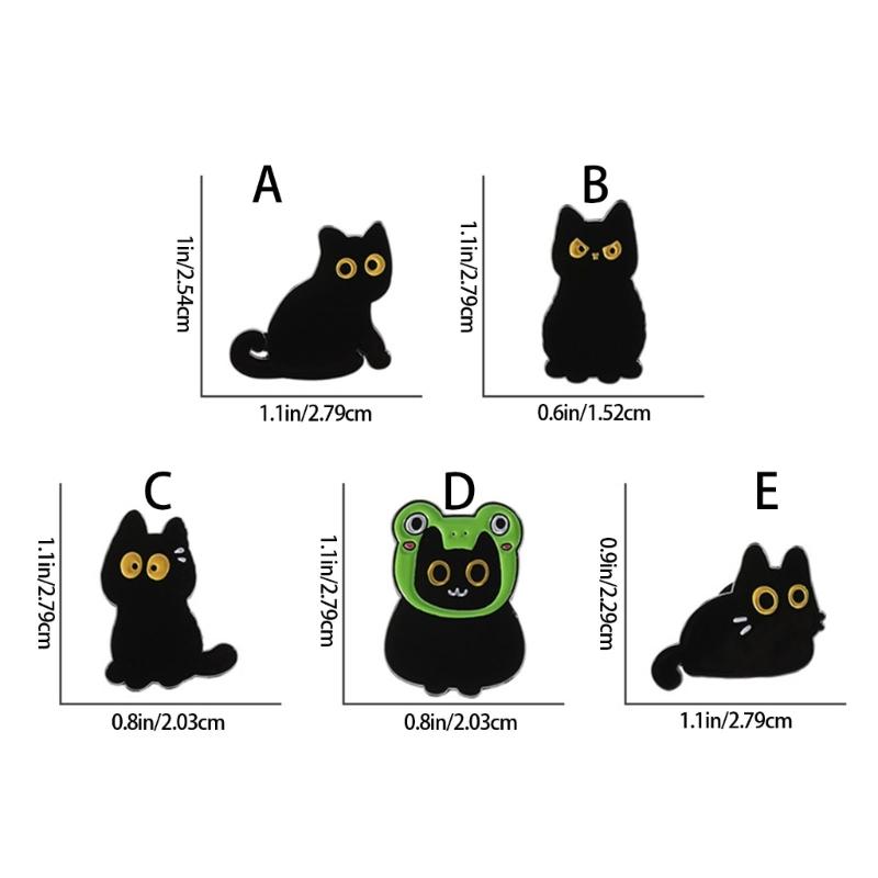 Delicado Pin Metálico con Tema Animal Broche Elegante con Forma de Gatos en Miniatura Joyería Para Accesorios de Ropa