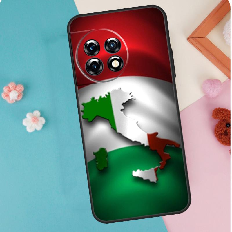 Italy Flag Case For OnePlus 13T 10T 8T 10R 12R 13R 15R 11 12 13 15 Nord CE 5 2 3 4 Lite N20 N30 Cover