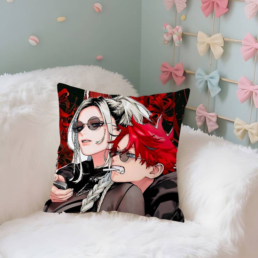 Gokurakugai Anime Pillow Case Throw Pillow Cover Nordic Vintage Style Cushion Covers Home Living Room Sofa Couch Seat