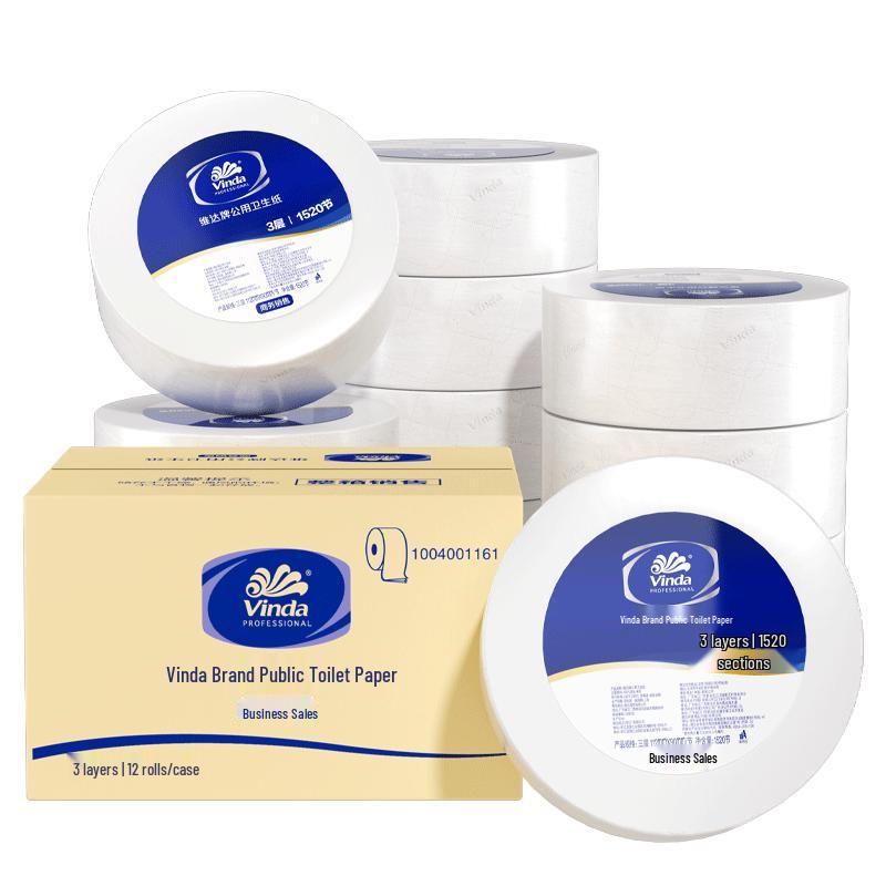 Vinda 3-Ply Commercial Jumbo Roll Toilet Paper