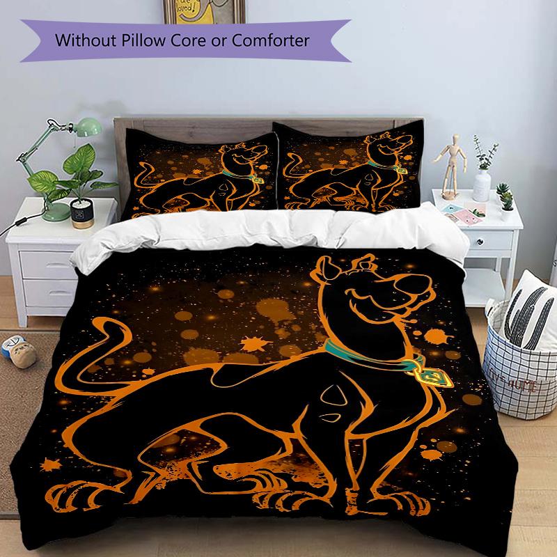 

3pcs The Mystery Begins Scooby Doo Bedding Set - Includes Quilt Cover and Pillowcases, Suitable for All Seasons, Machine Washable - Ideal Gi 135cm*200cm