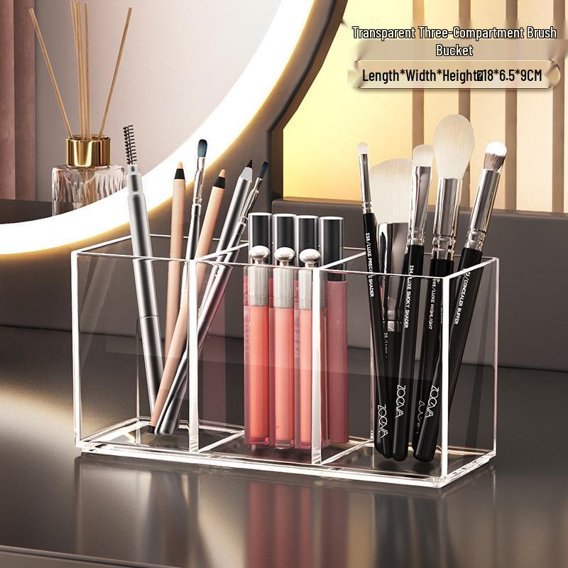 Acrylic Pen and Makeup Brush Display Stand - Holds 12 Items