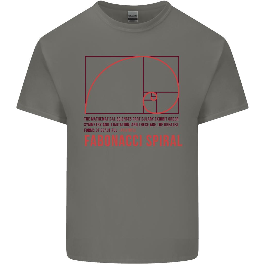 Fibonacci Spiral Mathematics Maths Science Unisexs Light Cotton TShirt