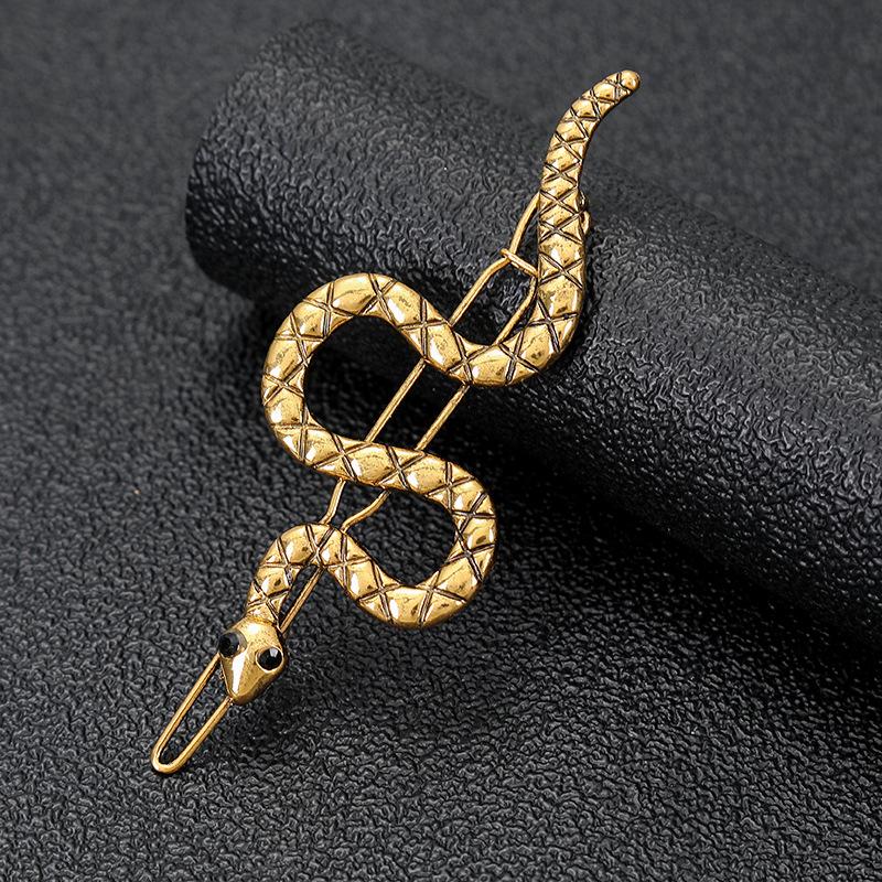 Snake Hair Pin Women's Bangs Duckbill Clip Rhinestone Alloy Barrette Fashion Design Hair Clip Hairpin Hair Accessories For Women