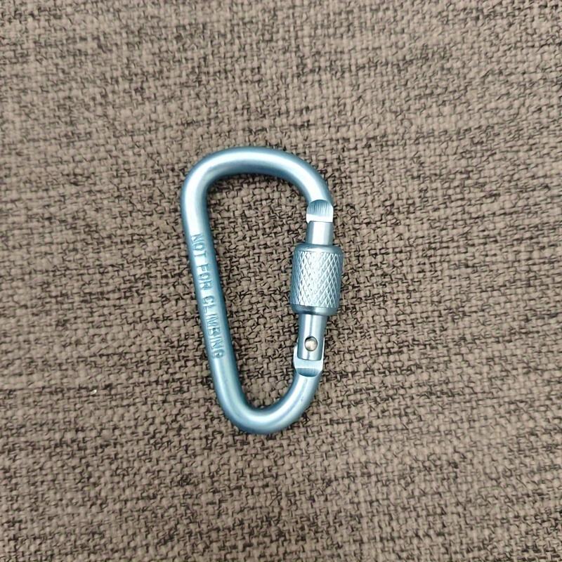 

D-shaped Buckle Thickened Outdoor Keychain Buckle Aluminum Alloy Hook Earphone Box Bag Water Bottle Quick Clip светло-синий